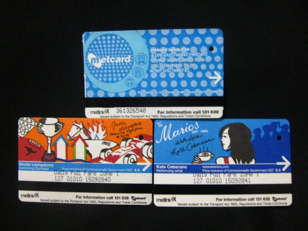 Metcards in various themes